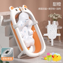 婴儿洗澡盆浴盆可折叠宝宝幼儿童坐躺大号浴桶小孩家用新生儿用品