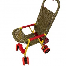 竹藤婴儿推车轻便夏季仿藤宝宝手推车可躺折叠竹编藤椅儿童小推车