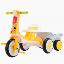 儿童三轮车带斗宝宝玩具车带音乐灯光男女孩童车自行车