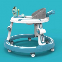 厂家供货婴儿学步车防侧翻音乐可坐宝宝起步车外贸多功能助步车