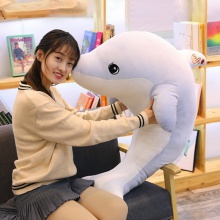羽绒棉海洋生物毛绒玩具海豚抱枕女生睡觉抱布娃娃圣诞节礼物