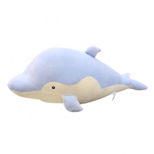 大号羽绒棉软体海豚毛绒公仔小朋友陪睡抱枕安抚娃娃礼物