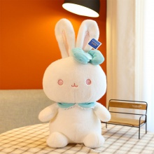 可爱貂绒兔公仔毛绒玩具女生床上陪睡公仔萌系居家摆饰