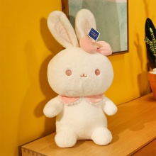 可爱貂绒兔公仔毛绒玩具女生床上陪睡公仔萌系居家摆饰