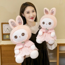 新款可爱兔公仔毛绒玩具创意披风小兔子玩偶布娃娃女生日礼物抱枕