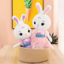 软萌仙女兔可爱少女心穿衣小兔子毛绒玩具布娃娃儿童睡觉抱枕公仔