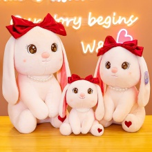 新款情侣兔子毛绒玩具长耳小白兔公仔抱枕娃娃机公仔