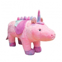 可爱卡通动物熊猫北极熊犀牛独角兽公仔坐骑沙发宝宝节日礼物玩具