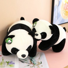 仿真大熊猫公仔毛绒玩具可爱趴款熊猫玩偶儿童抱枕动物园摆件