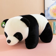 仿真大熊猫公仔毛绒玩具可爱趴款熊猫玩偶儿童抱枕动物园摆件