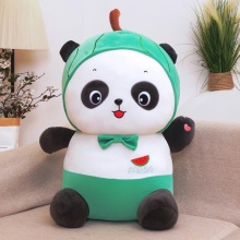 可爱水果熊猫公仔女生床上陪睡公仔萌系摆饰 毛绒玩具