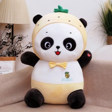 可爱水果熊猫公仔女生床上陪睡公仔萌系摆饰 毛绒玩具