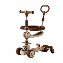 四合一小孩可坐可推三合一滑滑溜溜车 儿童滑板车1一3-6岁男女宝宝