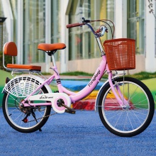 淑女通勤公路自行车20寸22寸24寸成人轻便单车单速变速男女脚踏车
