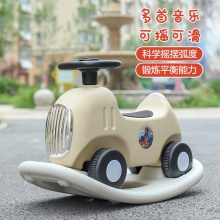 婴儿塑料带音乐摇摇马大号加厚儿童玩具1-2周岁木马车两用摇摇马