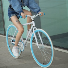 公路车自行车倒刹实心胎轻便单车公路活飞跑车网红男女学生大人