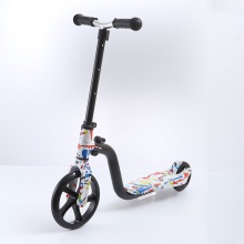 两轮儿童滑板车3-6-9岁小孩玩具滑行车涂鸦大轮可折叠踏板车