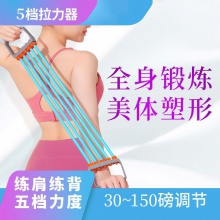家庭锻炼健身运动器材拉力绳开背美背女健身器材美背扩胸拉力器