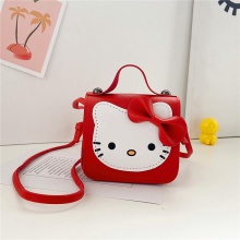 包包女2023新款可爱时尚INS风韩版猫咪儿童包迷你pu零钱包单肩包