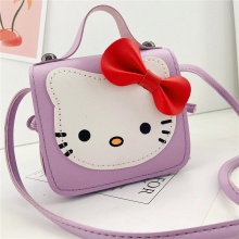 包包女2023新款可爱时尚INS风韩版猫咪儿童包迷你pu零钱包单肩包