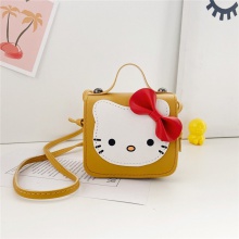 包包女2023新款可爱时尚INS风韩版猫咪儿童包迷你pu零钱包单肩包