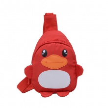 包包女儿童2023新款企鹅卡通纯色男孩斜挎包女孩可爱胸包