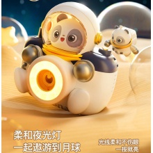 新品太空宇航员泡泡机自动灯光少女泡泡相机儿童六一玩具地摊