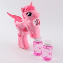 灯光音乐网红儿童小马泡泡机 自动吹泡泡玩具泡泡枪地摊