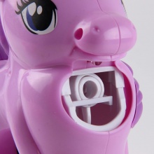 灯光音乐网红儿童小马泡泡机 自动吹泡泡玩具泡泡枪地摊