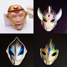 发光面具复活节卡通赛罗cs动漫儿童派对用品万圣节地摊货玩具