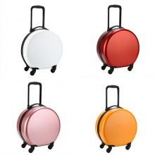 新款18寸儿童行李箱拉杆箱logo印制小学生万向轮圆形 旅行箱