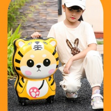 logo印制新款立体小老虎旅行箱18寸卡通小学生行李箱儿童 拉杆箱