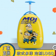 16寸卡通拉杆箱儿童行李箱印制logo单向水晶轮学生拉杆