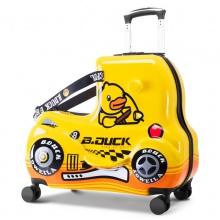 小黄鸭拉杆箱儿童行李箱可坐骑拉杆箱木马万向轮儿童密码箱拉杆箱