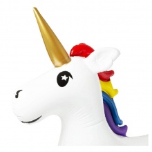 厂家PVC充气独角马喷水彩虹水池 白马儿童玩具卡通玩具