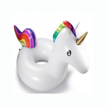 厂家PVC充气独角马喷水彩虹水池 白马儿童玩具卡通玩具