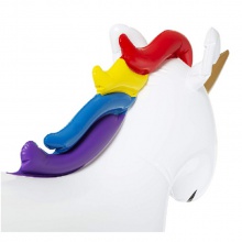厂家PVC充气独角马喷水彩虹水池 白马儿童玩具卡通玩具