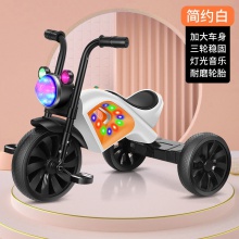 儿童三轮车婴儿手推车小童自行车橡胶轮1-3-6岁多功能三轮车