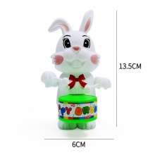 上链打鼓兔子儿童玩具发条打鼓兔子益智敲鼓卡通兔子
