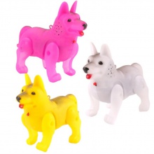 儿童电动牵绳狼狗仿真叫声小狗发光音乐走路宠物男孩女孩地摊玩具