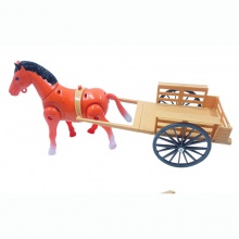 电动马拉车 拉车马绕桩电动小马拉车 绕桩马拉车新款地摊玩具