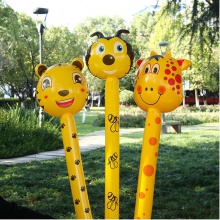 PVC充气儿童卡通动物头长棒玩具 夜市公园地推礼品充气玩具