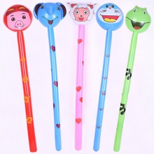 PVC充气儿童卡通动物头长棒玩具 夜市公园地推礼品充气玩具