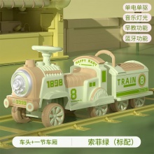小火车可坐人遥控儿童电动车男女小孩玩具四轮汽车双人宝宝电瓶车