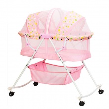 婴儿童床宝宝摇床厂家直供铁质婴儿床 可摇童床万向轮带刹车