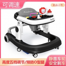 婴儿学步车防O型腿防侧翻宝宝儿童多功能助步车手推可坐