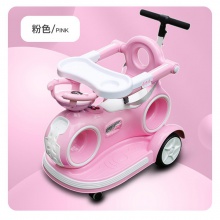 儿童电动车带遥控灯光音乐摇摆车1-3岁手推车电动四轮遛娃玩具车