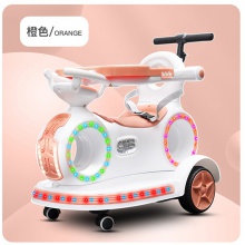 儿童电动车带遥控灯光音乐摇摆车1-3岁手推车电动四轮遛娃玩具车