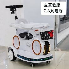 儿童电动车带遥控灯光音乐摇摆车1-3岁手推车电动四轮遛娃玩具车