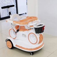 儿童电动车带遥控灯光音乐摇摆车1-3岁手推车电动四轮遛娃玩具车